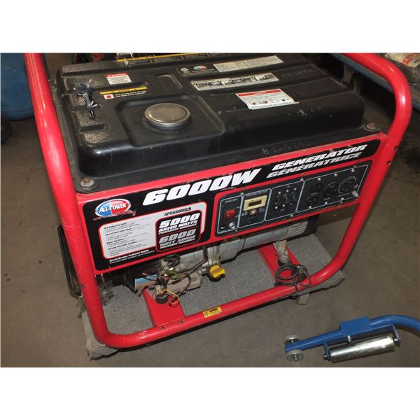 All Power 6000 Watt Gas Powered Generator