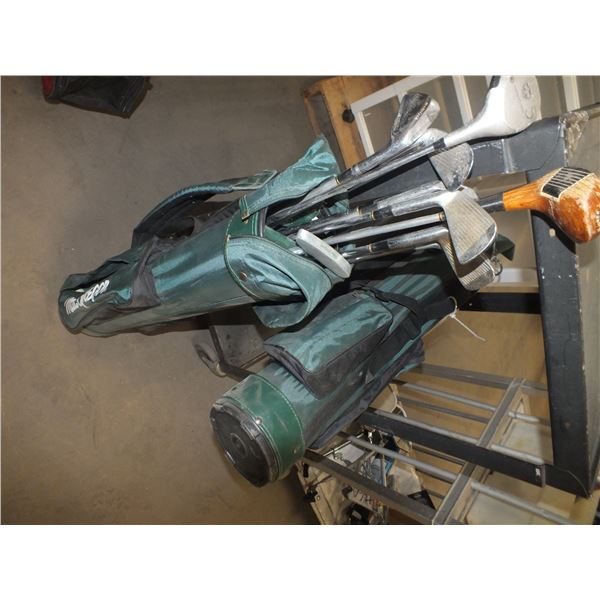 2 Bags Of Old golf Clubs