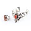 Image 2 : Navajo Coral Cuff & Ring