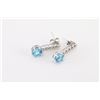Image 3 : Stunning Ladies Swiss Blue Topaz Earrings