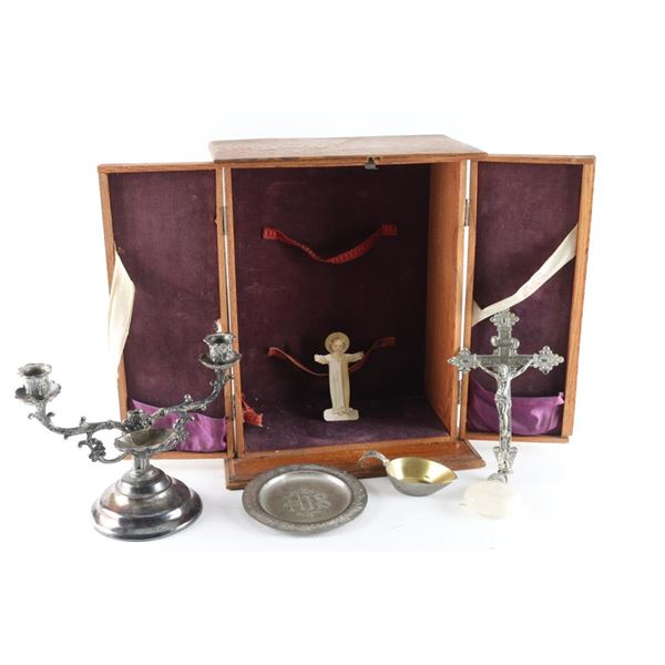 Antique Priest Blessing Case