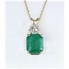 Image 1 : Alluring Emerald and Diamond Pendant