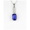 Image 1 : Elegant AAA Quality Tanzanite and Diamond