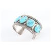 Image 2 : Unisex Navajo Turquoise Cuff
