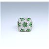 Image 1 : Fabulous Fine Green Tsavorite and Diamond Ring