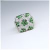 Image 2 : Fabulous Fine Green Tsavorite and Diamond Ring