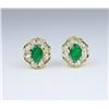 Image 1 : Beautiful Emerald and Diamond Earrings