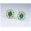 Image 2 : Beautiful Emerald and Diamond Earrings