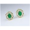 Image 3 : Beautiful Emerald and Diamond Earrings