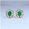Image 4 : Beautiful Emerald and Diamond Earrings