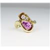 Image 1 : Stunning Vivid Pink Sapphire and Diamond Ring