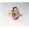 Image 2 : Stunning Vivid Pink Sapphire and Diamond Ring