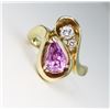 Image 3 : Stunning Vivid Pink Sapphire and Diamond Ring