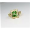 Image 2 : Gorgeous Tsavorite Garnet and Diamond Ring