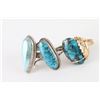 Image 2 : Lot of 3 Navajo Turquoise Rings