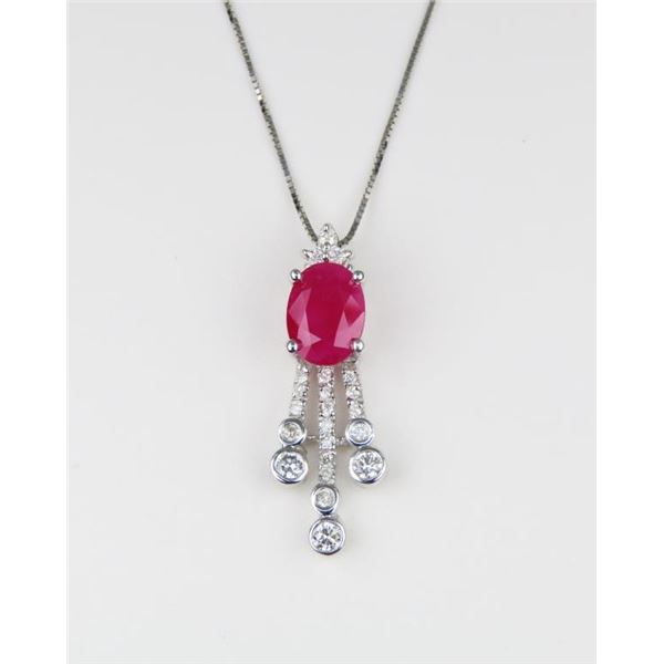 Captivating Ruby and Diamond Pendant