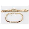 Image 1 : Ladies Gold Bracelet and Watch