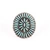 Image 1 : Zuni Turquoise Pettipoint Ring