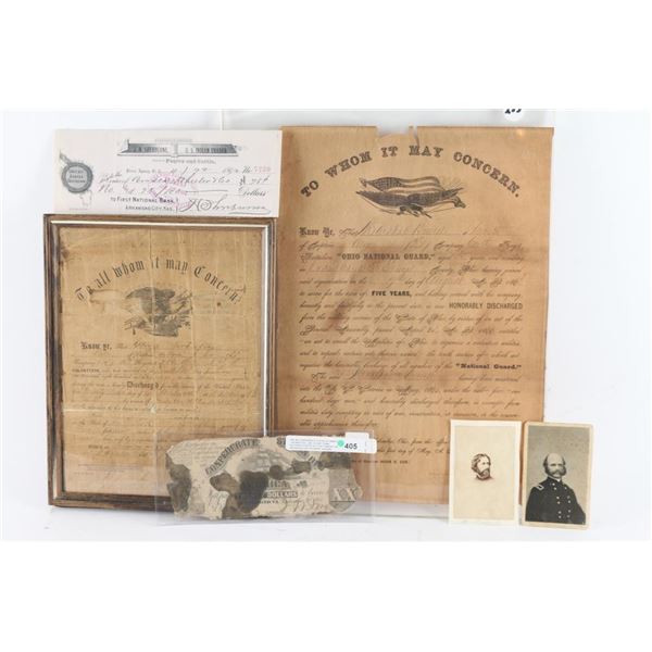 Lot of Civil War Era Documents