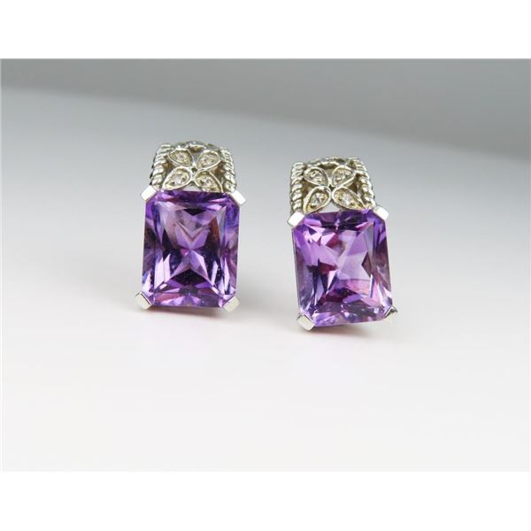 Colorful Amethyst Earrings