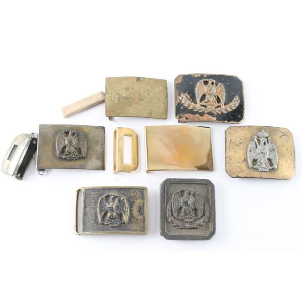 Lot of Mexican Army Belt Buckles