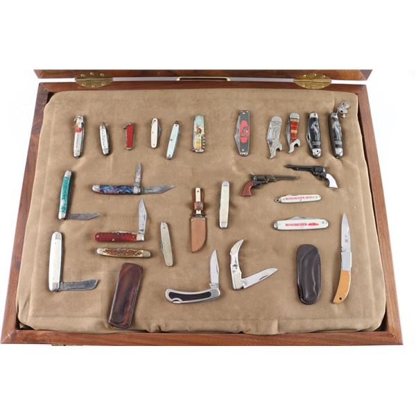Knives in Glass Case
