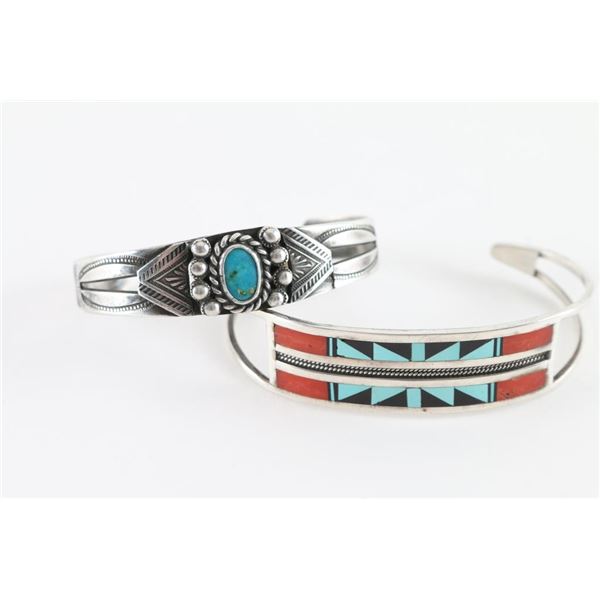 Lot of 2 Native American Cuff