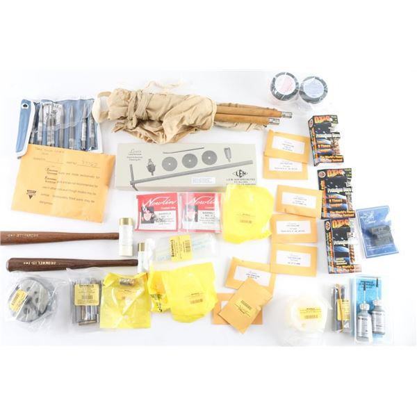 Box Lot of Gun cleaning Gear