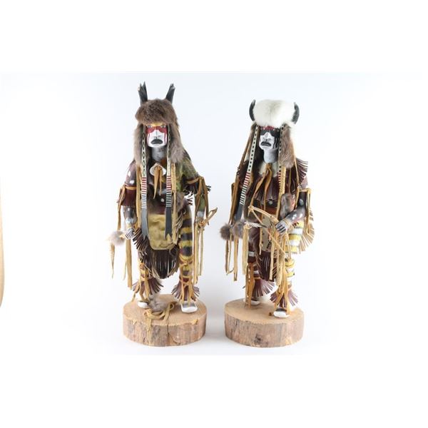 Lot of 2 Navajo Kachina Dolls