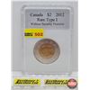 Image 1 : Canada 2012 Toonie : Rare Type I Without Security Features (SEE PICS!)