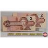 Image 2 : Canada $2 Bills 1986 (2): - Thiessen/Crow #EGG5652999 - Thiessen/Crow #EGG6633817 (See Pics for Vari