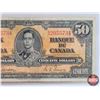 Image 3 : Canada $50 Bill 1937 : Gordon/Towers #BH2055734 (See Pics for Varieties, Conditions, Serial Numbers,