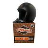 Image 2 : WSB Sick Lid Retro Style Open Faced Helmet w/ Snap on Visor (Matte Black) - Size : XL