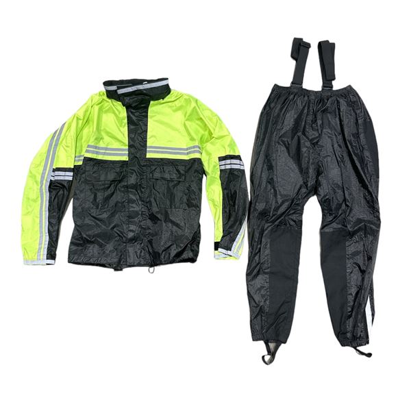 CMC Jacket & Pant's Rain Suit (Neon/Black) - Size : XS