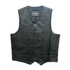 Image 1 : CMC Men's "110/513" Black Leather Vest - Size : 2XL