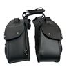 Image 2 : Daniel Smart Leather Saddle Bags (Black)(Universal)