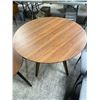 Image 2 : Wood Dining table(39in diameter x 30in H) & Side table (approx. 28in x 24in x 22inH)