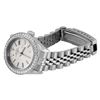 Image 4 : Rolex Ladies Stainless Steel Quickset Silver Index Diamond Bezel Date Watch With