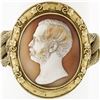 Image 2 : Antique Victorian 21k Gold LARGE Thomas Saulini Cameo Curb Mesh Link Bracelet