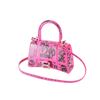 Image 2 : Balenciaga Pink Graffiti Printed Calfksin Leather Hourglass XS Top Handle Should
