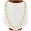 Image 1 : Classic 30" Long 8-8.5mm Round Cultured Pearl Single Strand Slip On Necklace