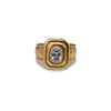 Image 1 : Heavy 18k Yellow Gold Sapphire Ring