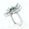 Image 8 : Vintage 18k White Gold 2.24 ctw Pear Emerald Marquise Diamond Spray Cocktail Rin
