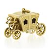 Image 3 : Antique 18K Gold Coach Carriage w/ Functional Wheels Collectible Charm Pendant