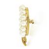 Image 5 : Vintage 14k Gold Cultured Pearl w/ 0.32 ctw Diamond Round Circle Wreath Pin Broo