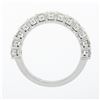 Image 8 : NEW 14k White Gold 1.14 ctw Round Shared Prong Diamond Classic Wedding Band Ring