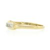 Image 5 : Antique 14k Yellow Gold Palladium Top .12 ctw Single Cut Diamond Channel Band Ri