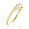 Image 8 : Antique 14k Yellow Gold Palladium Top .12 ctw Single Cut Diamond Channel Band Ri