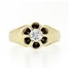 Image 4 : Antique Victorian 14k Yellow Gold Men's 0.57 ctw Old European Diamond Belcher Ri
