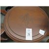 Image 2 : Mahogany Floral Etched Round Carved Side Table